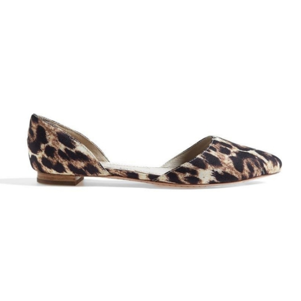 NWOT Alice & Olivia Hilary d'Orsay Leopard Flats 6
